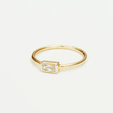 ANILLO SLIM CUADRADITO CUBIC ZIRCONIA GOLD