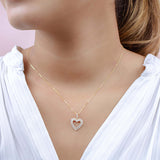 COLLAR CORAZÓN DOBLE GOLD