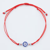 PULSERA HILO OJO TURCO SILVER