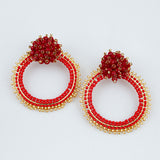 ARETE OVAL CIRCULO ROJO