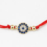 PULSERA HILO ROJO OJO TURCO GOLD