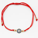 PULSERA HILO ROJO OJO TURCO GOLD