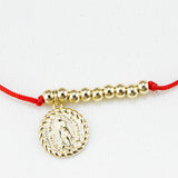PULSERA HILO ROJO VIRGEN DE GUADALUPE GOLD