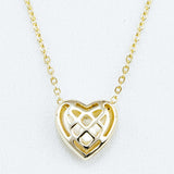 COLLAR CORAZÓN GLOBO GOLD