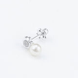 ARETE CIRCLE SHINE SILVER 4 MM PEARL