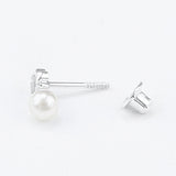 ARETE CIRCLE SHINE SILVER 4 MM PEARL