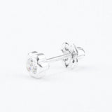ARETE ROSETA ZIRCON SILVER 4MM