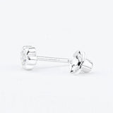 ARETE ROSETA ZIRCON SILVER 4MM