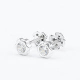 ARETE ROSETA ZIRCON SILVER 4MM