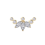 PIERCING HOJAS CURVAS ORO 18K