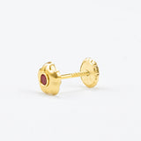 ARETE FLORECITA 5MM ORO 18K
