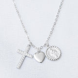 COLLAR CHARM VIRGEN SILVER
