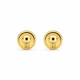 ARETE ABRIDOR DE BOLITA 3 MM - 3.5 MM EN ORO 18K PARA RECIEN NACIDA