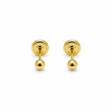 ARETE ABRIDOR DE BOLITA 3 MM - 3.5 MM EN ORO 18K PARA RECIEN NACIDA
