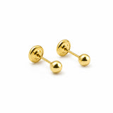 ARETE ABRIDOR DE BOLITA 3 MM - 3.5 MM EN ORO 18K PARA RECIEN NACIDA