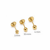 ARETE DE BOLITA 4MM EN ORO 18K PARA NIÑAS