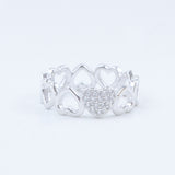 ANILLO CORAZON CALADO MULTI SILVER