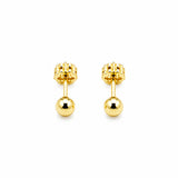 ARETE REVERSIBLE ROSA STUD MINI GOLD REVERSIBLE