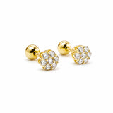 ARETE REVERSIBLE ROSA STUD MINI GOLD REVERSIBLE