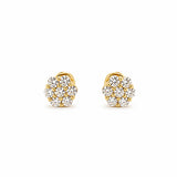ARETE REVERSIBLE ROSA STUD MINI GOLD REVERSIBLE