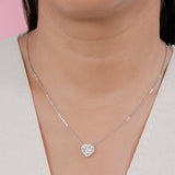 COLLAR CORAZON BLANCO SILVER