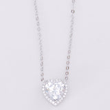 COLLAR CORAZON BLANCO SILVER