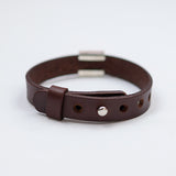 PULSERA CUERO CLASSIC SILVER