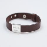 PULSERA CUERO CLASSIC SILVER