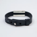 PULSERA CUERO MEDIUM CLASSIC SILVER