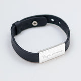 PULSERA CUERO MEDIUM CLASSIC SILVER