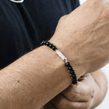 PULSERA PIEDRAS ONIX PILL SILVER