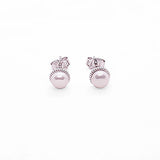ARETE STUD PERLA SILVER