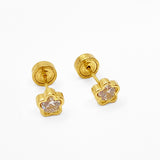 ARETE ABRIDOR FLOR LUZ ORO 18K