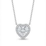 COLLAR CORAZON BLANCO SILVER