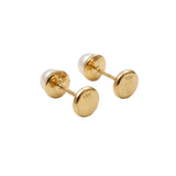 ARETE ABRIDOR DE PERLA BISELADA 5MM EN ORO 18K PARA RECIEN NACIDA