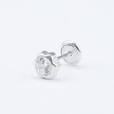 ARETE ROSETA ZIRCON SILVER 5MM