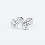 ARETE ROSETA ZIRCON SILVER 5MM