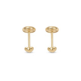 ARETE DE CORAZÓN 4.5 MM EN ORO 18K PARA NIÑA