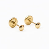 ARETE ABRIDOR DE LENTEJITA 3MM EN ORO 18K PARA RECIEN NACIDA
