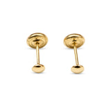 ARETE ABRIDOR DE LENTEJITA 3MM EN ORO 18K PARA RECIEN NACIDA