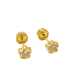 ARETE ABRIDOR FLOR LUZ ORO 18K