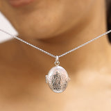 COLLAR RELICARIO OVAL PAJAROS