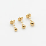 ARETE DE BOLITA 4MM EN ORO 18K PARA NIÑAS