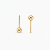 ARETE ABRIDOR DE BOLITA 4MM EN ORO 18K PARA RECIEN NACIDA