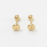 ARETE ABRIDOR DE BOLITA 3.5 MM EN ORO 18K PARA RECIEN NACIDA