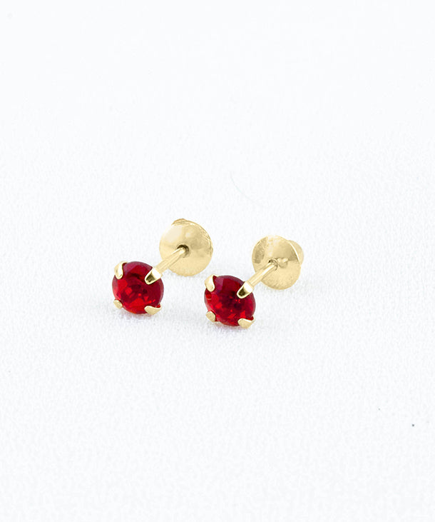 ARETE BEBE SOLITARIO ORO 18K