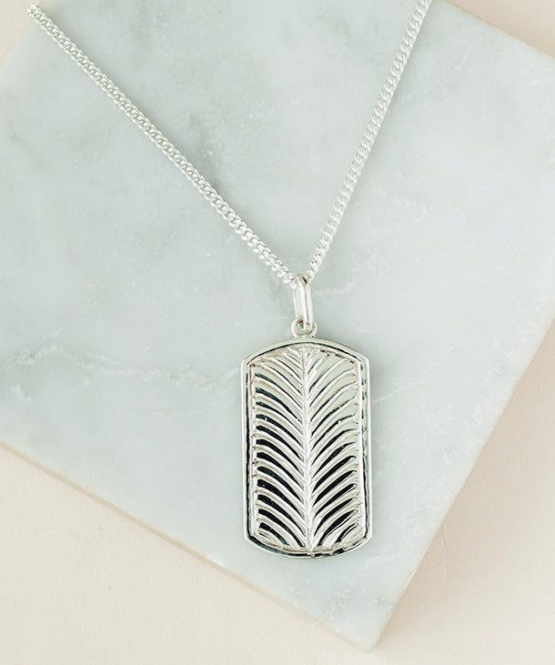 COLLAR PLACA PLUMA