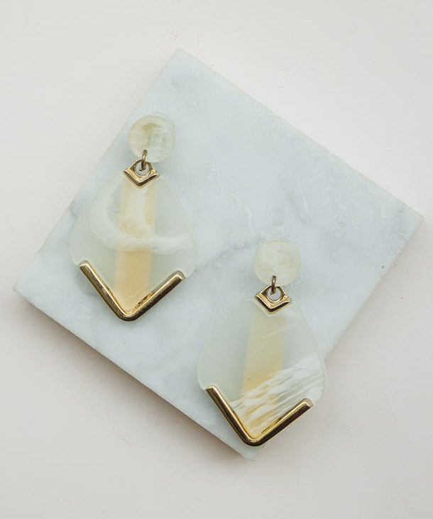 Arete Rombo Semi Transparente - Nathalie Bird