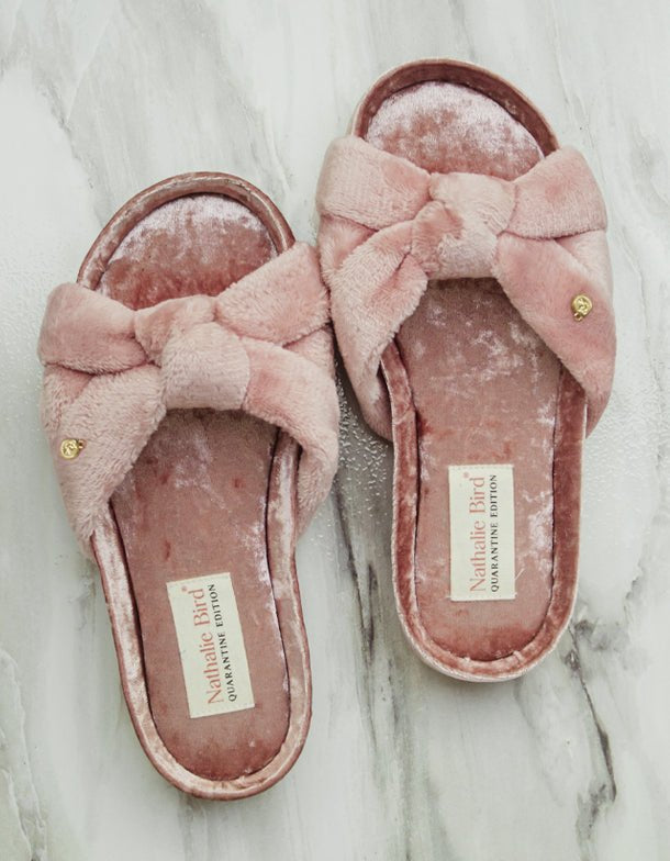 PANTUFLAS BOW ROSADAS - Nathalie Bird